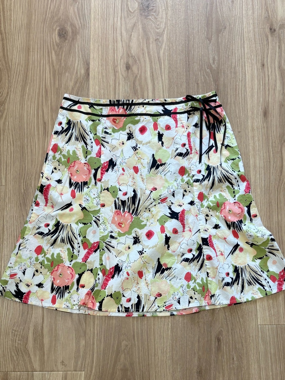 A. Byer Floral A-Line Midi Skirt Size 13 Y2K Cottagecore